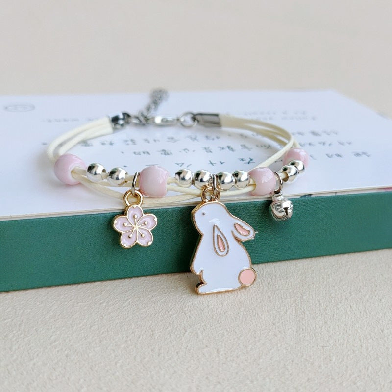 Wholesale  cute cartoon flower bracelet  beads woven bracelet