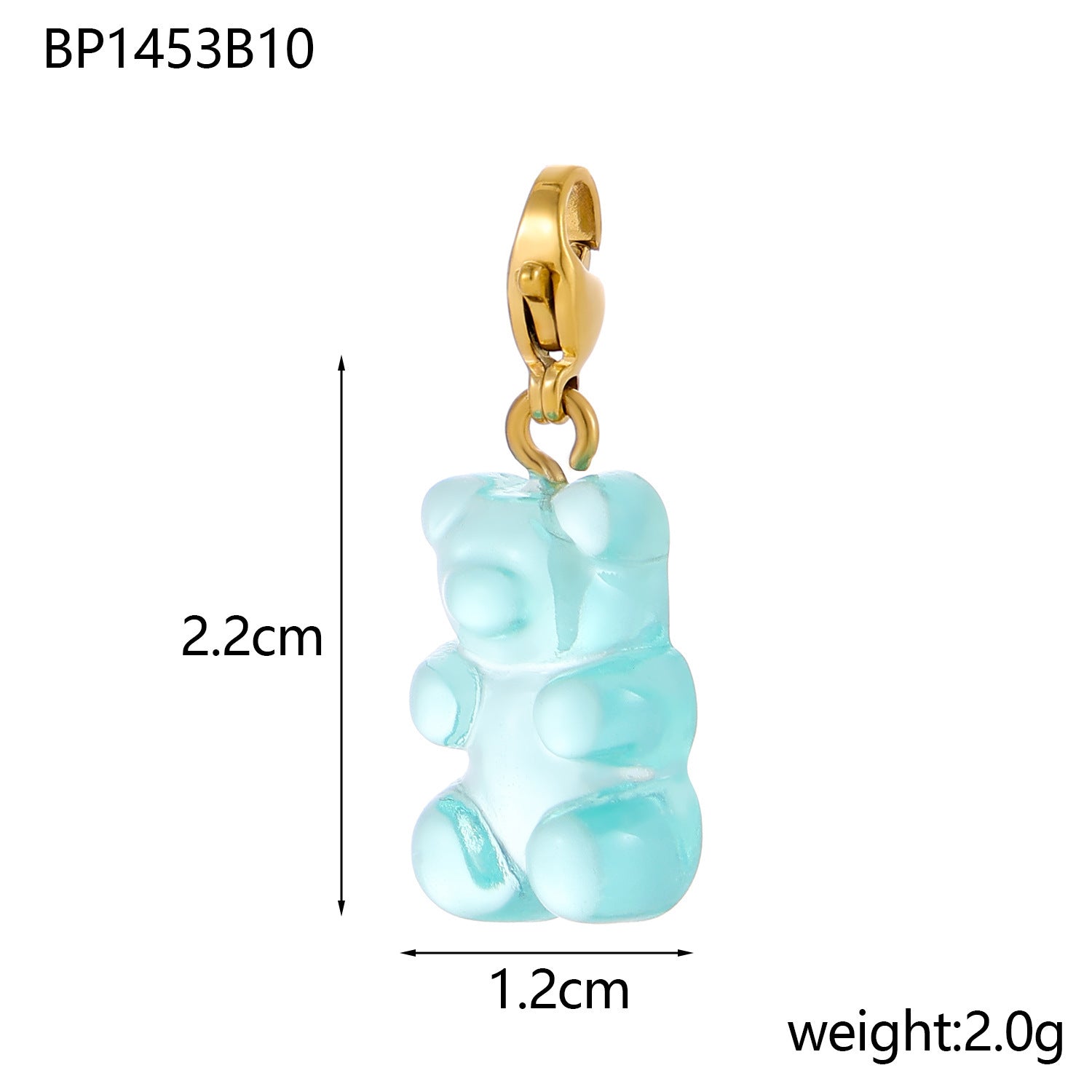 Wholesale  Macaron Colorful Bear DIY Jewelry Pendant