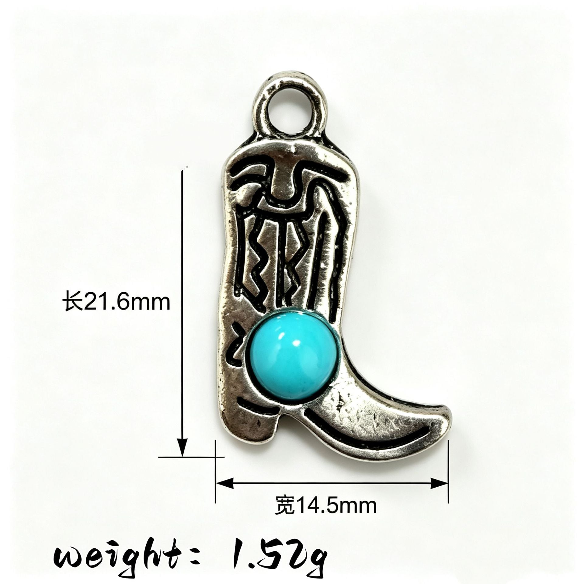 Wholesale Bohemian Retro Cowboy Boot Pendant Zinc Alloy Cow Skull Cactus Charm For DIY Jewelry Making