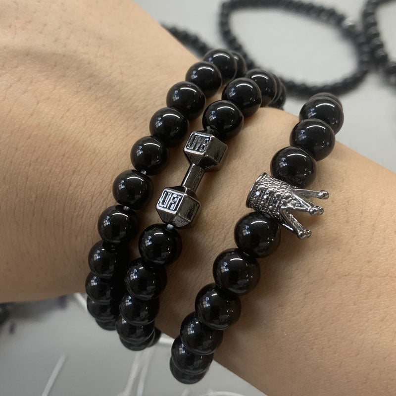 Wholesale Men's Bracelet Zirconia Handmade Beaded Bracelet ACC-BT-zhixiang012