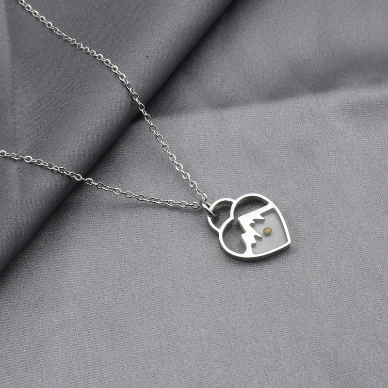 Wholesale Stainless Steel Heart Shaped Seed Necklaces ACC-NE-MS035