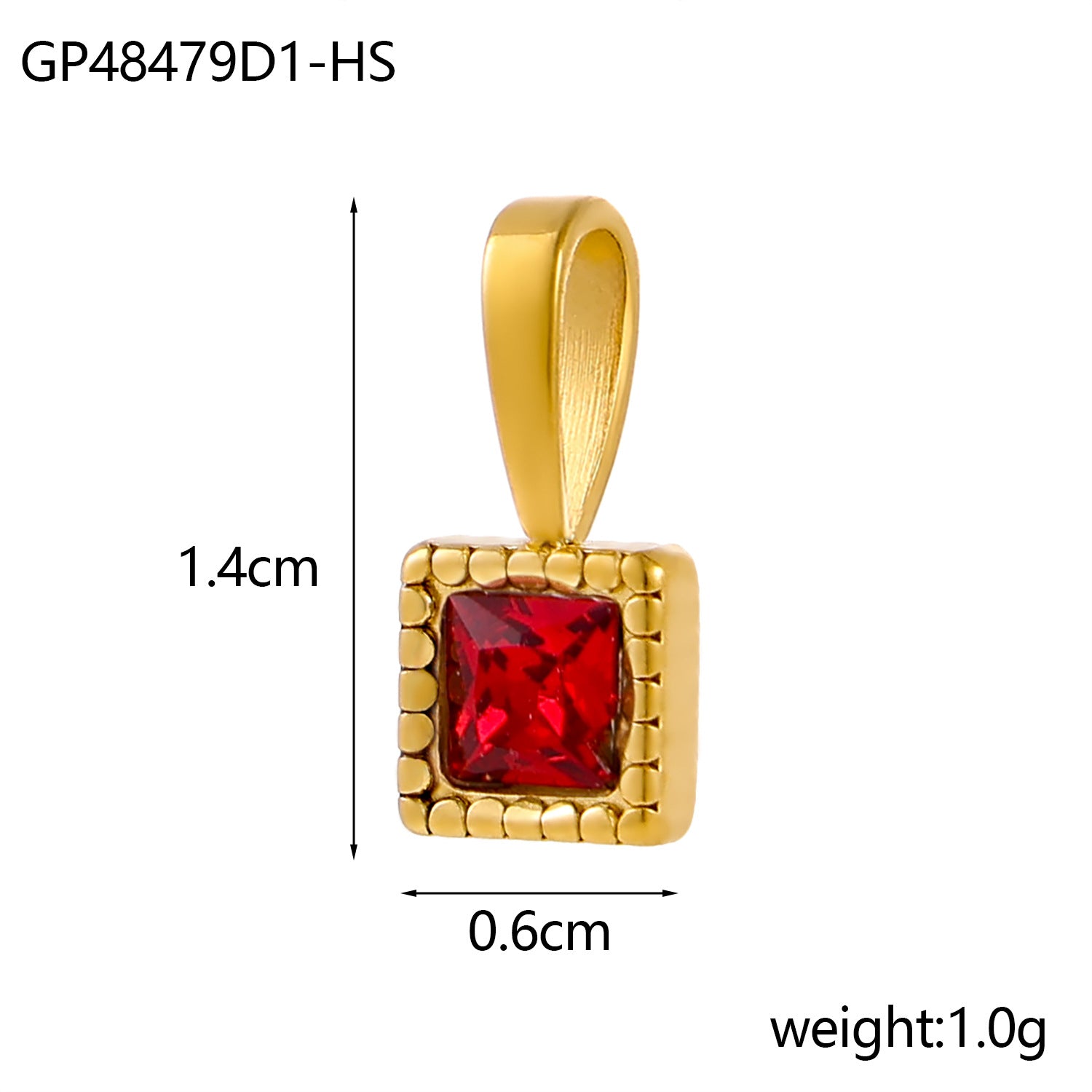 Wholesale DIY Colored Zircon Twelve Birthday Stone Pendant