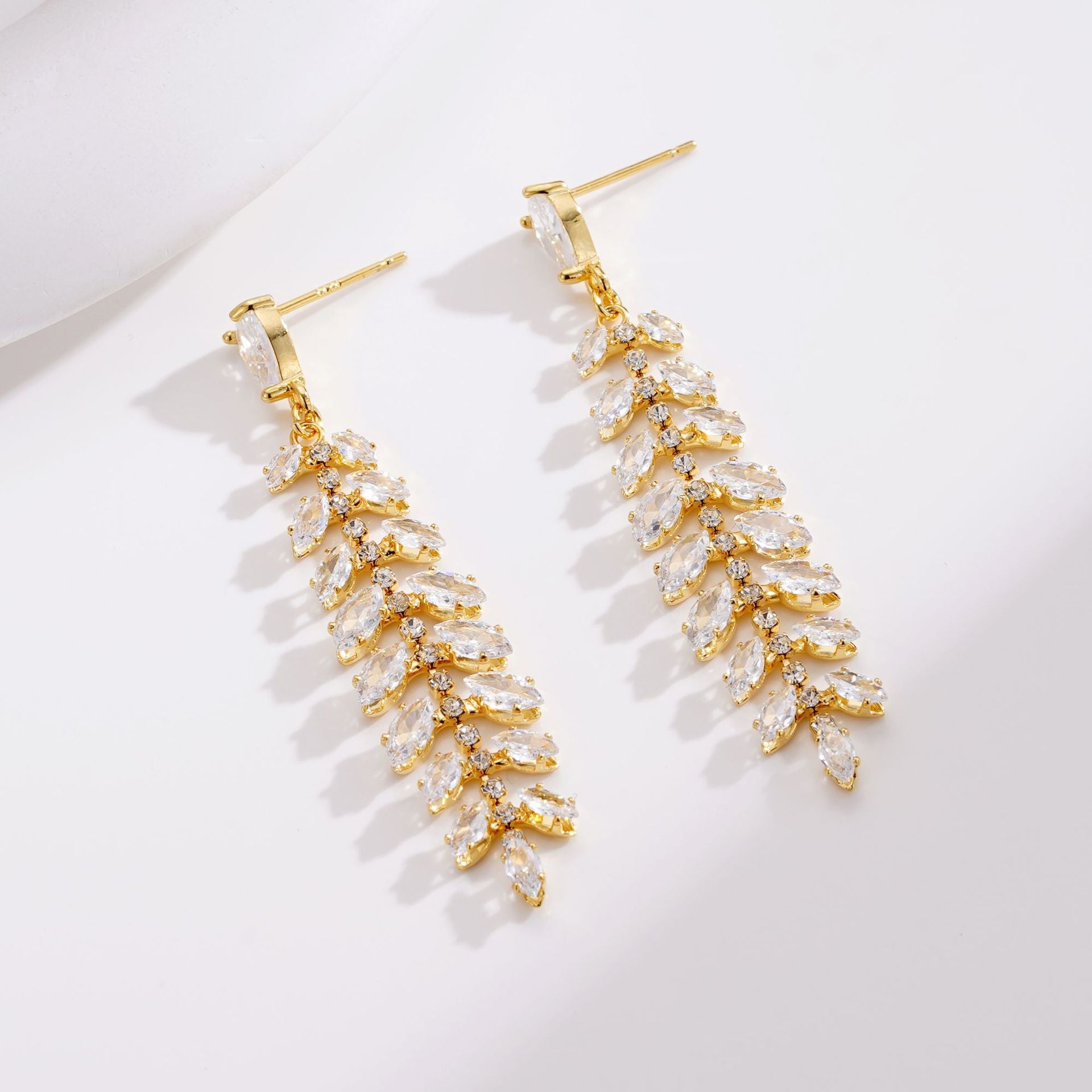 Wholesale silver needle earrings tassel earrings