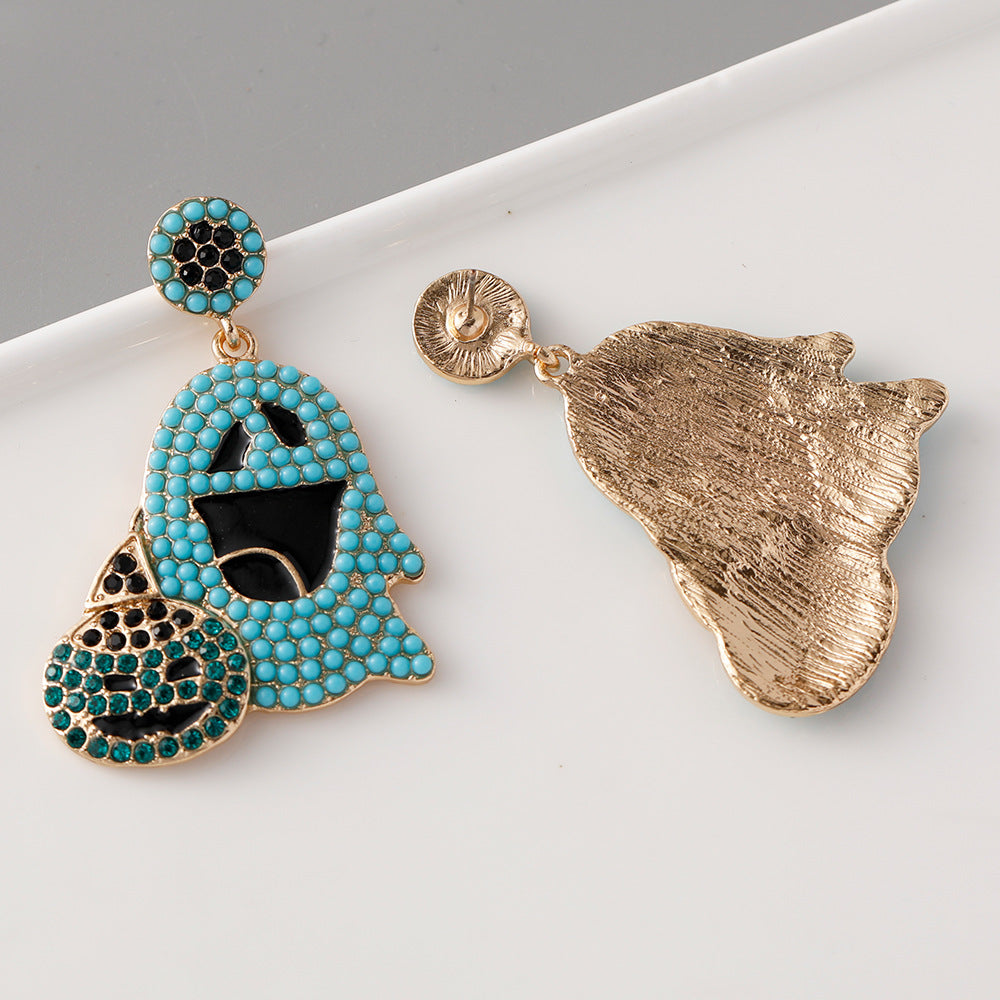 Wholesale Halloween Pumpkin Ghost Rice Bead Earrings ACC-ES-Jicai005