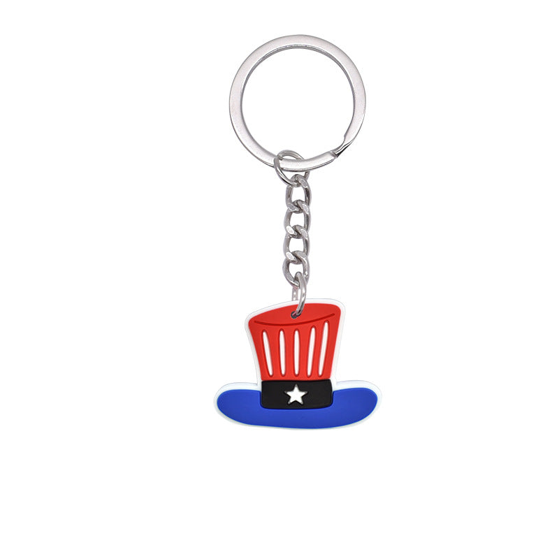 Wholesale 10pcs US Independence Day Keychain