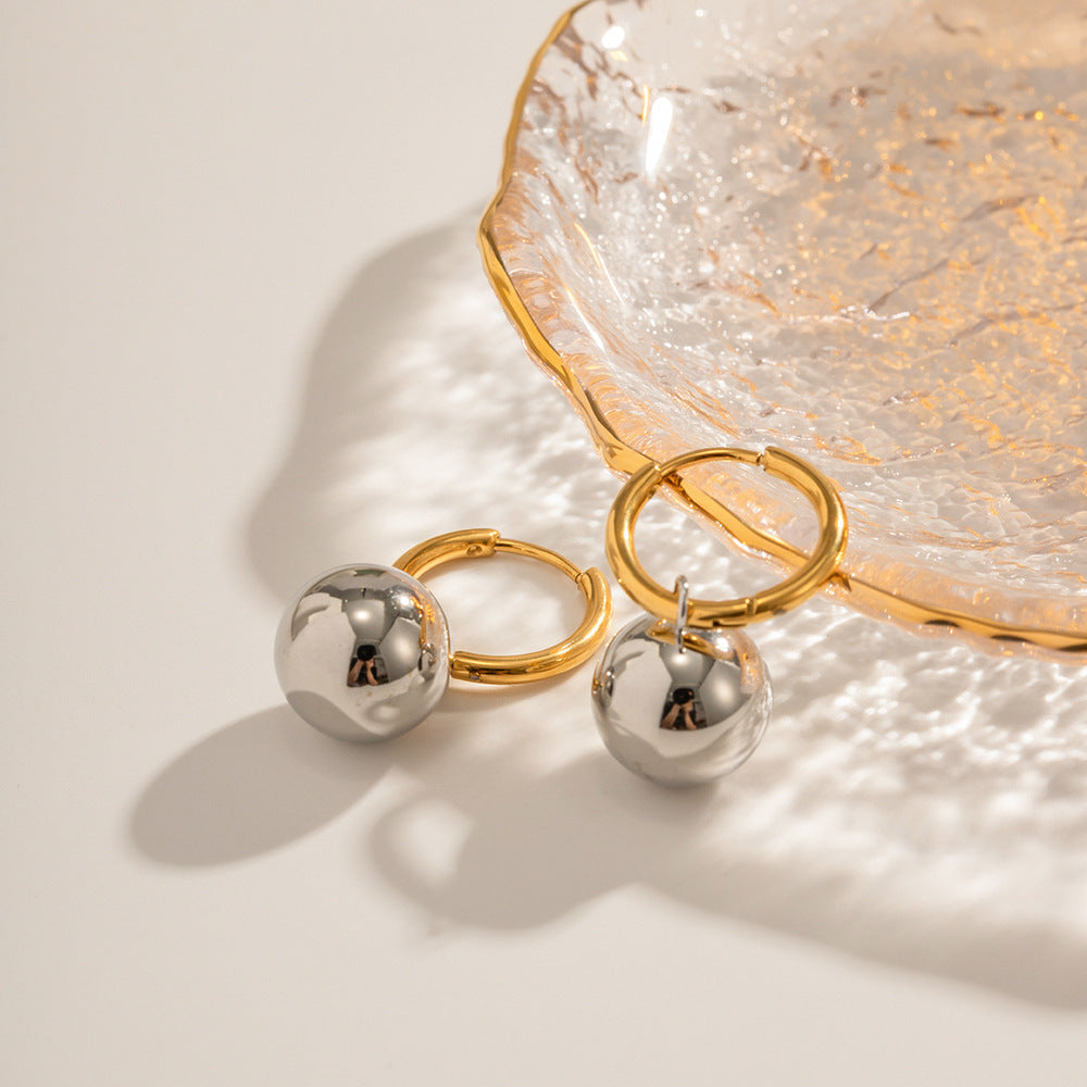 Wholesale  Stainless Steel Earrings Contrast Color-matching Earrings