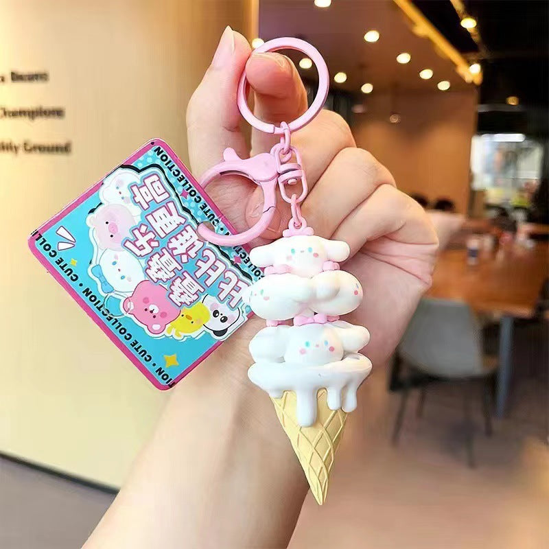 Wholesale Cartoon Pig Tower Cute Pet Monster Stacking Fun Keychain