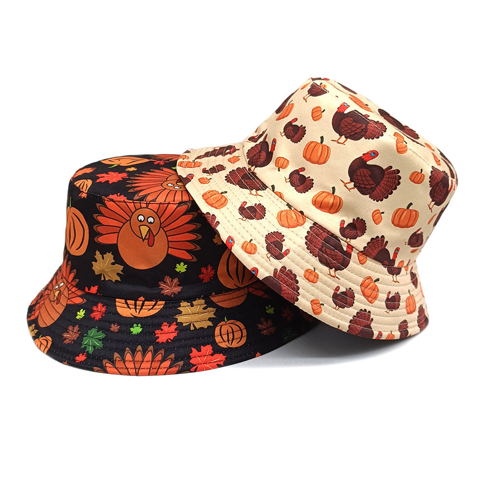 Wholesale  Pumpkin Print Bucket Hat