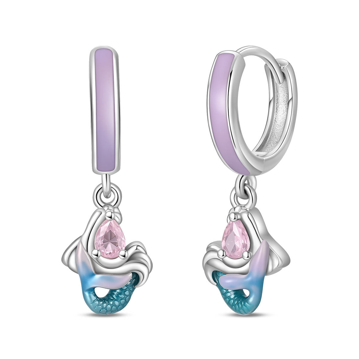 Wholesale Silver-plated sea turtle shell earrings