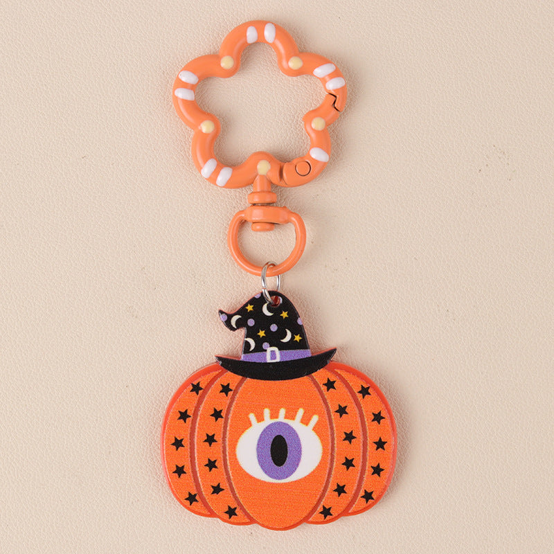 Wholesale Halloween Series Cartoon Funny Pumpkin Ghost Acrylic Fun Keychains ACC-KC-DA017