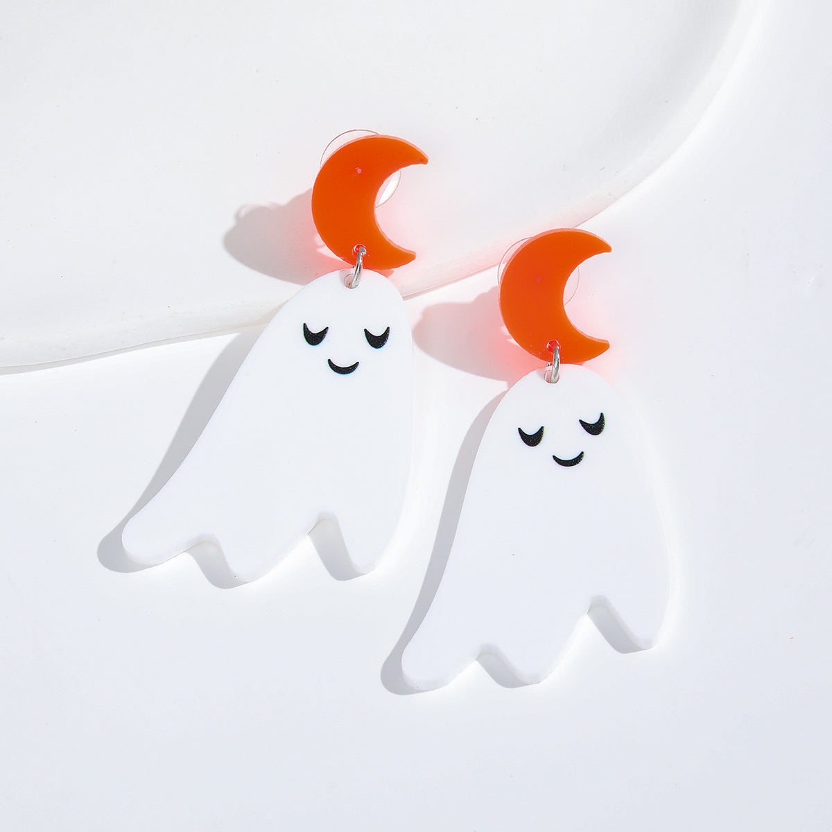 Wholesale Colorful Halloween Ghost Acrylic Earrings