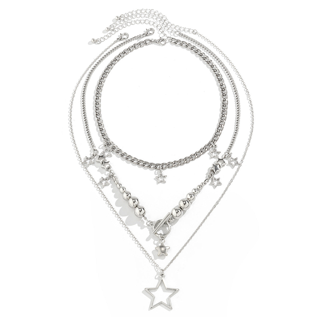 Wholesale star tassel multi-layer alloy necklace ACC-NE-Xuer009