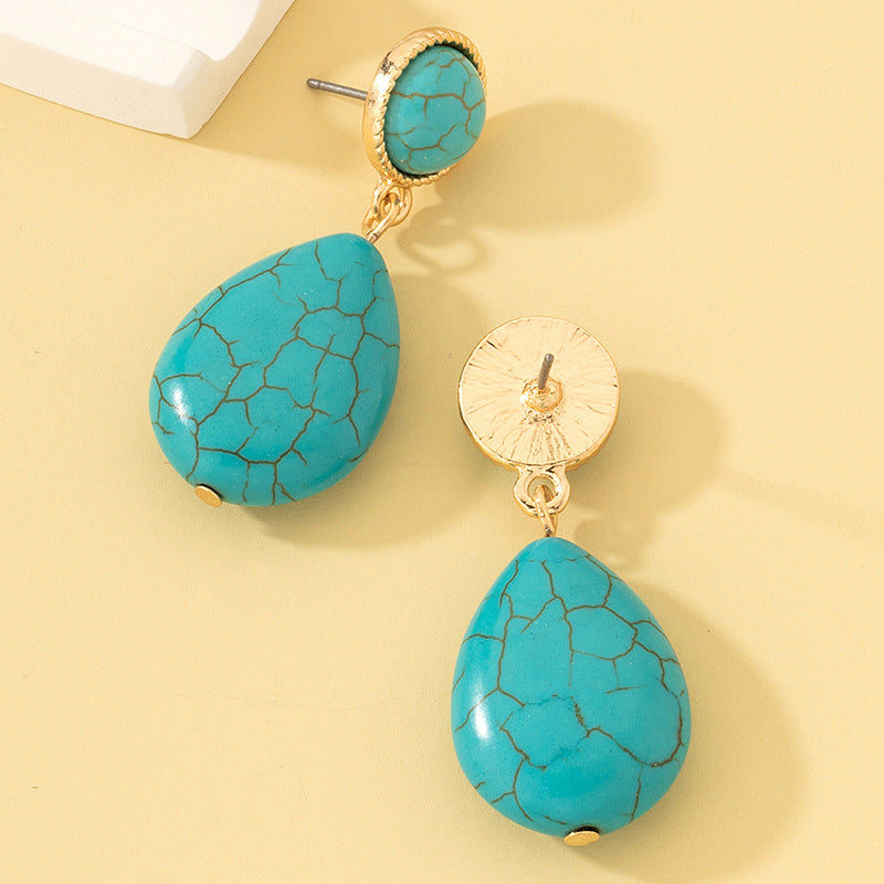 Wholesale Ethnic  retro  Pine stone earring