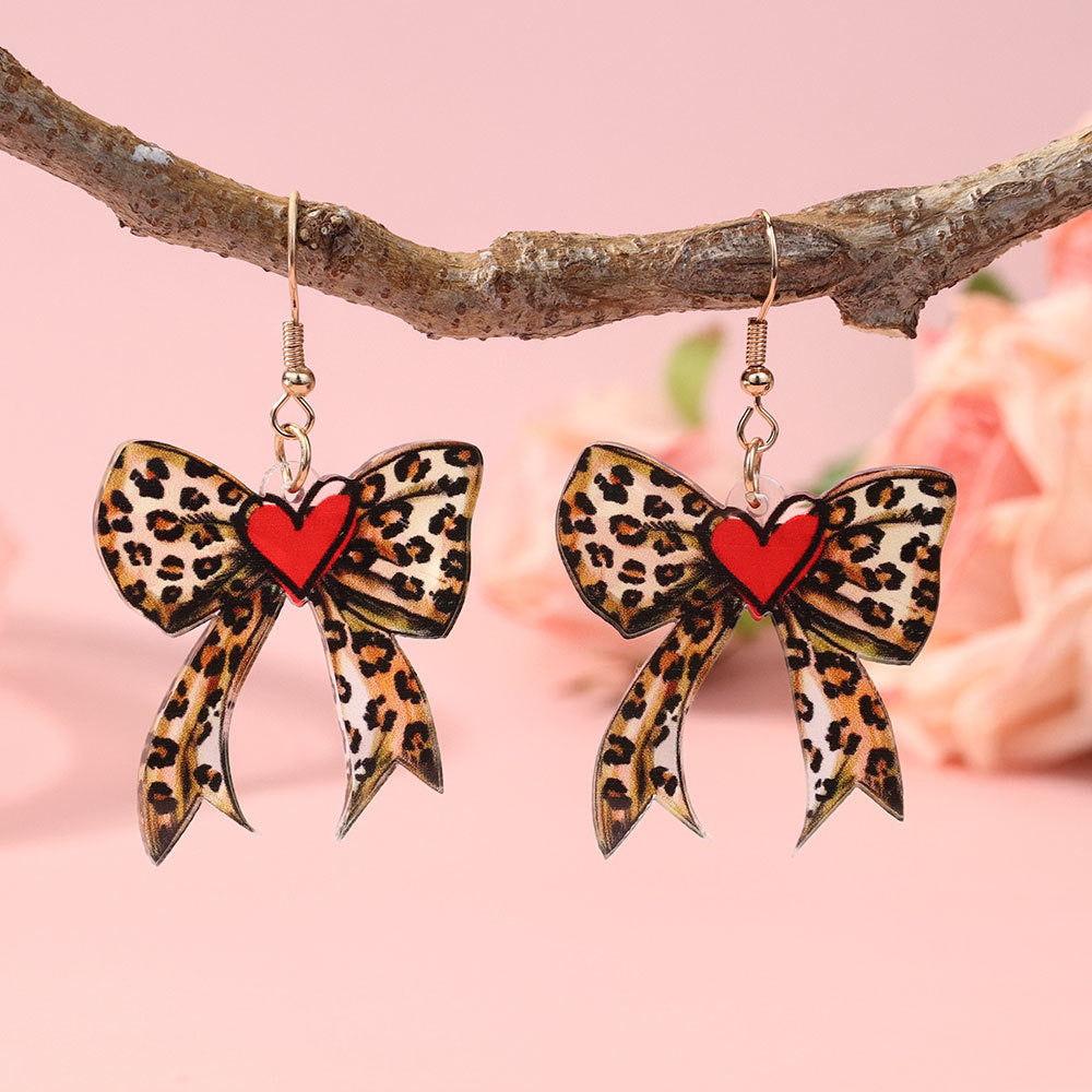 Wholesale Creative Love Bow Earrings