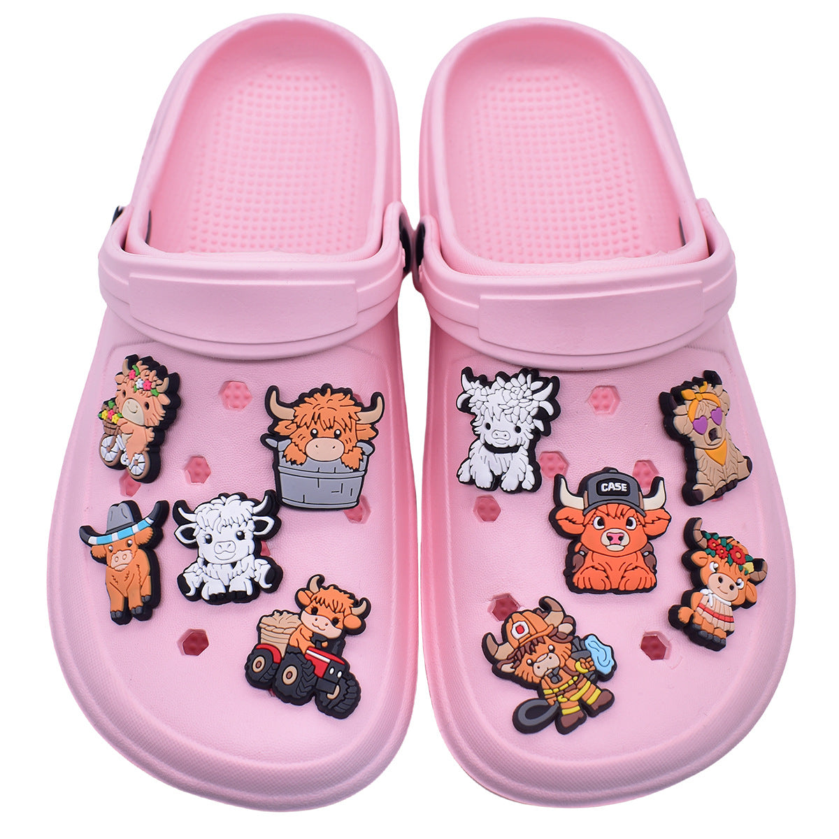 Wholesale Random 100pcs Scottish High Low Cow Shoes Accessories Shoes Charms ACC-SC-RYY048