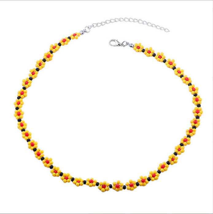 Wholesale  Flower Rice Bead Necklace