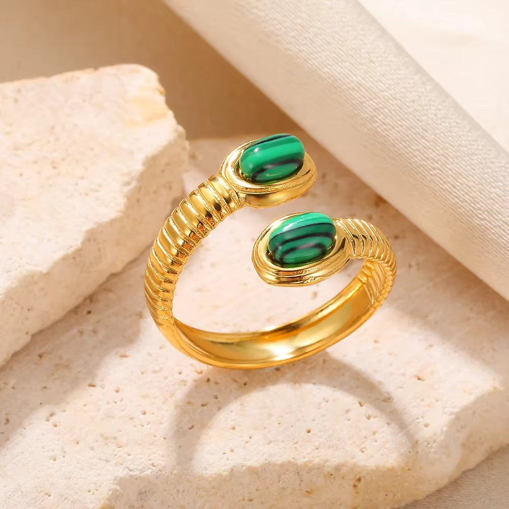 Wholesale Modern Geometric Shape Ring Stainless Steel with 18K Gold Plating Fashion Accessory for Everyday Wear
