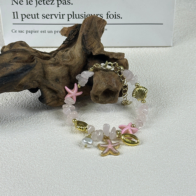 Wholesale  natural crystal irregular gravel bracelet