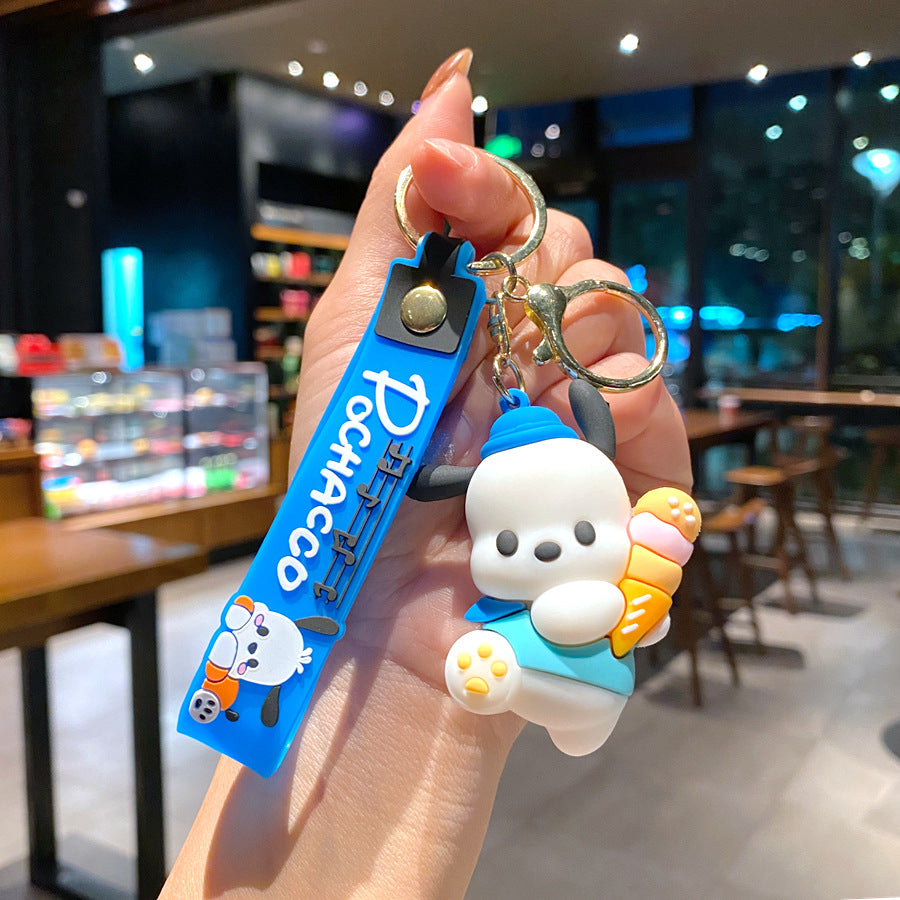 Wholesale Cartoon Puppy PVC Soft Glue Cute Keychain ACC-KC-XinShu017