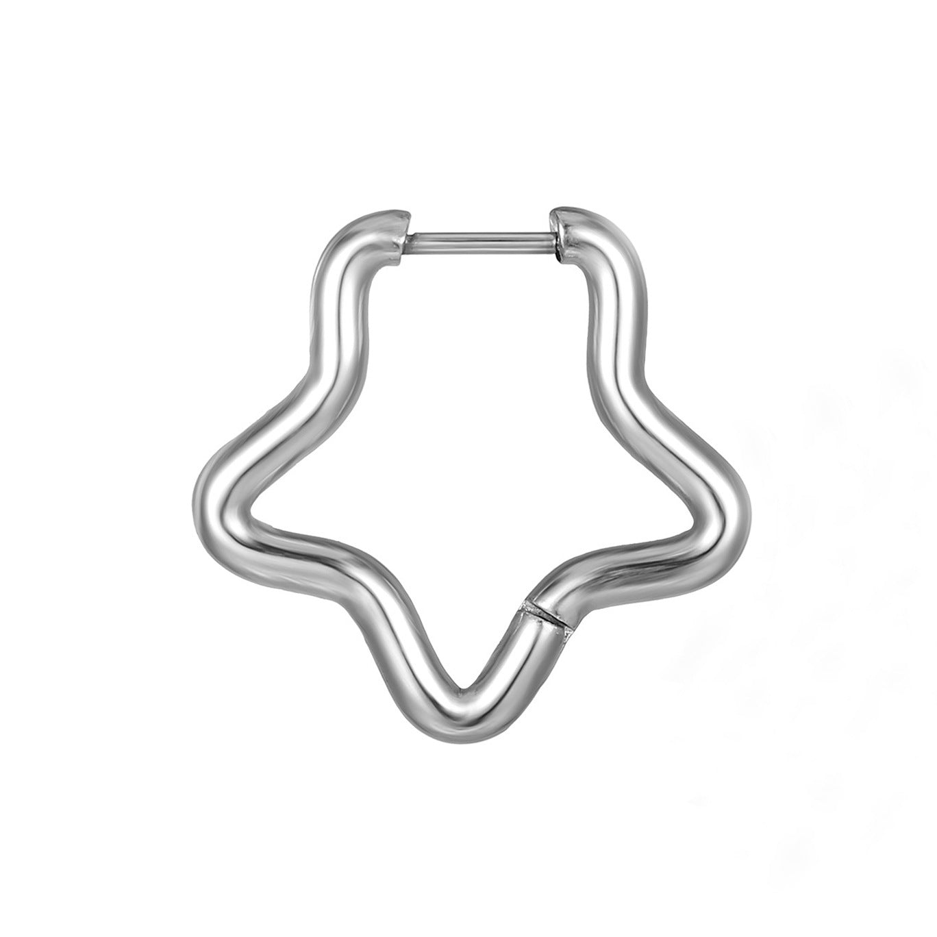 Wholesale Titanium steel square heart earrings