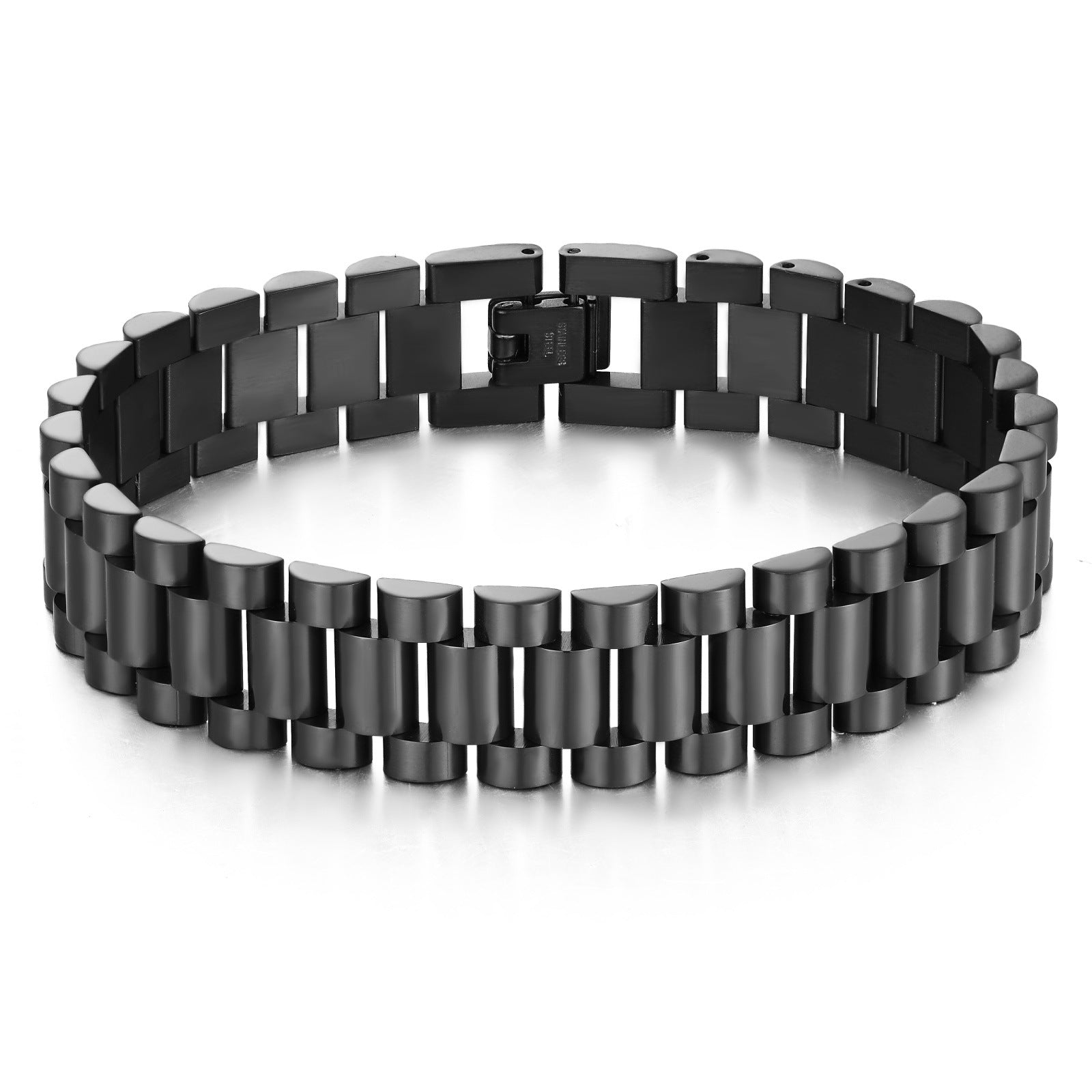 Wholesale 15MM Stainless Steel Men's Titanium Steel Bracelet Adjustable Bracelet ACC-BT-Qiaoa001