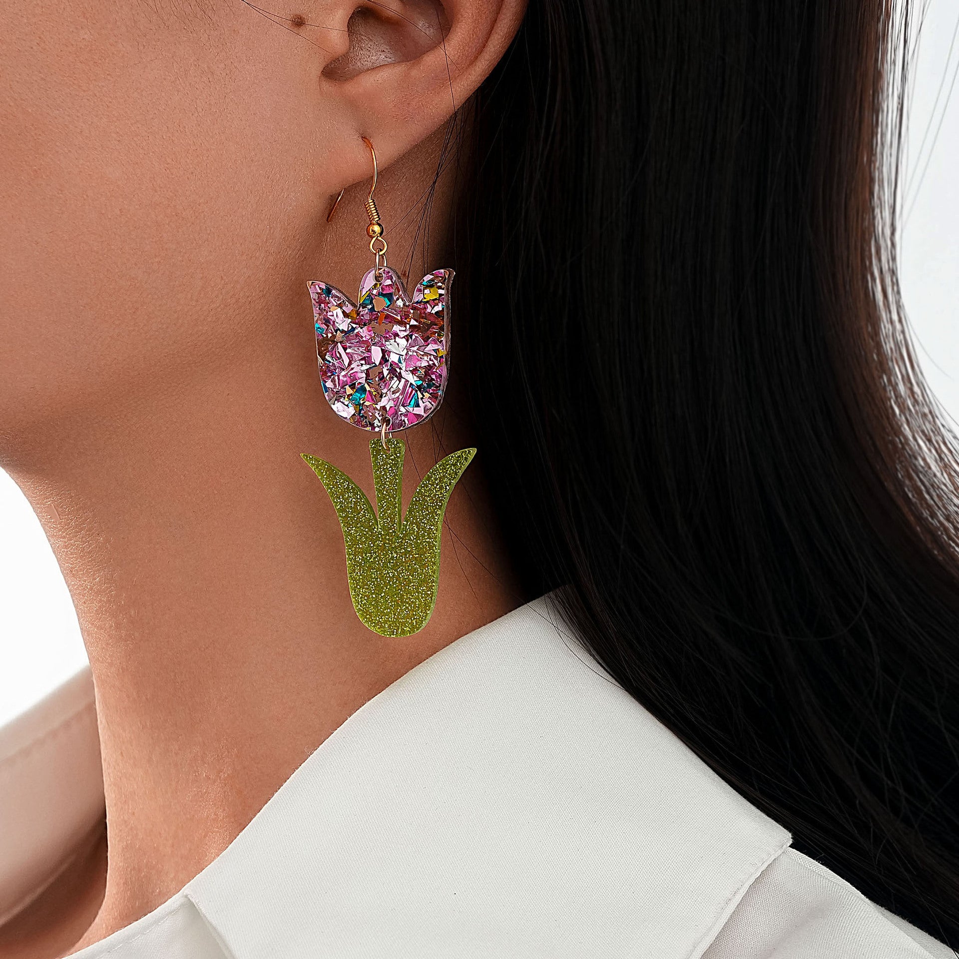 Wholesale Colorful Flower Pearl Earrings