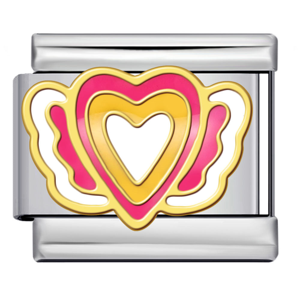 Wholesale Italian Charm Bracelet 9mm DIY Pink Gold Plated Series  Creative Stainless Steel Composable Bracelet