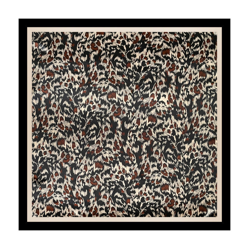 Wholesale Leopard Print Silk  90 Square Scarf Silk Scarf