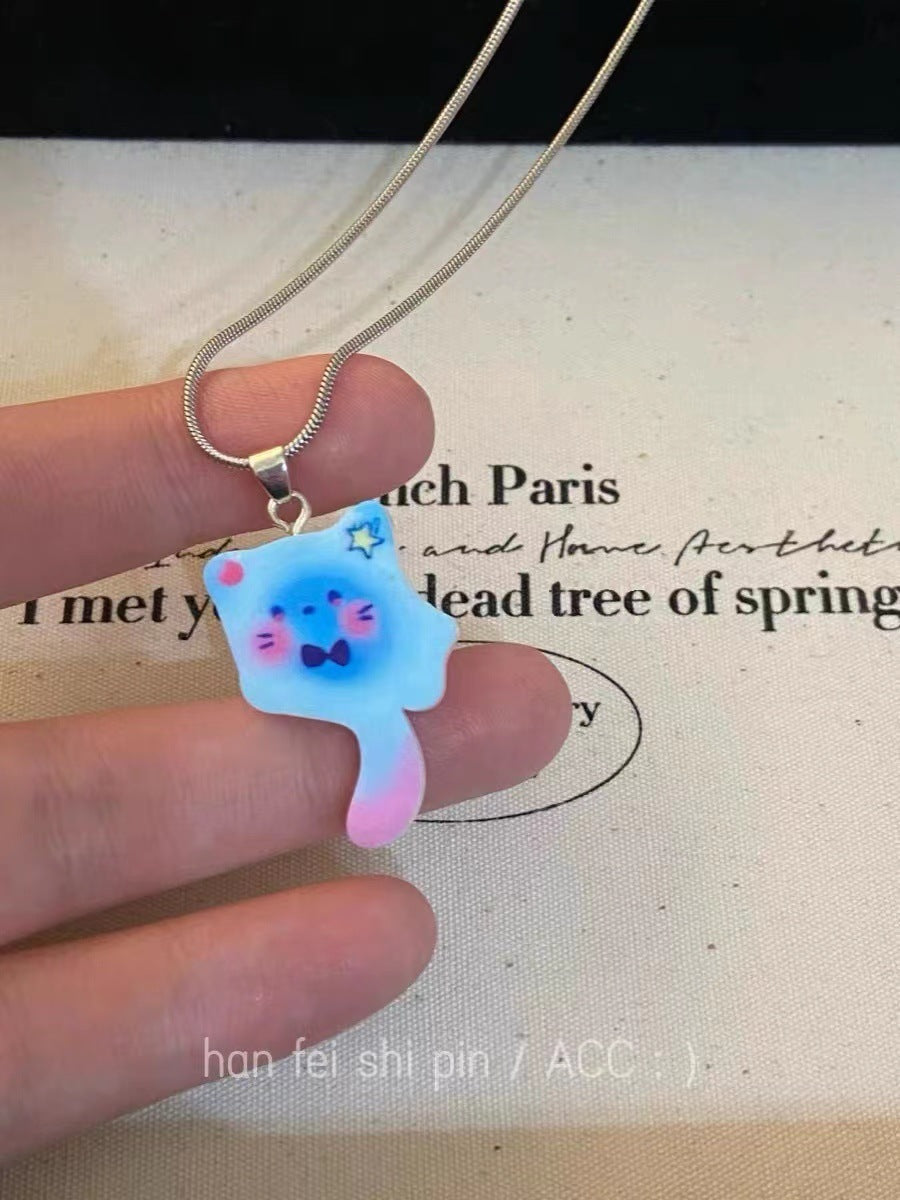 Wholesale Cute Cute changeable little monster necklace