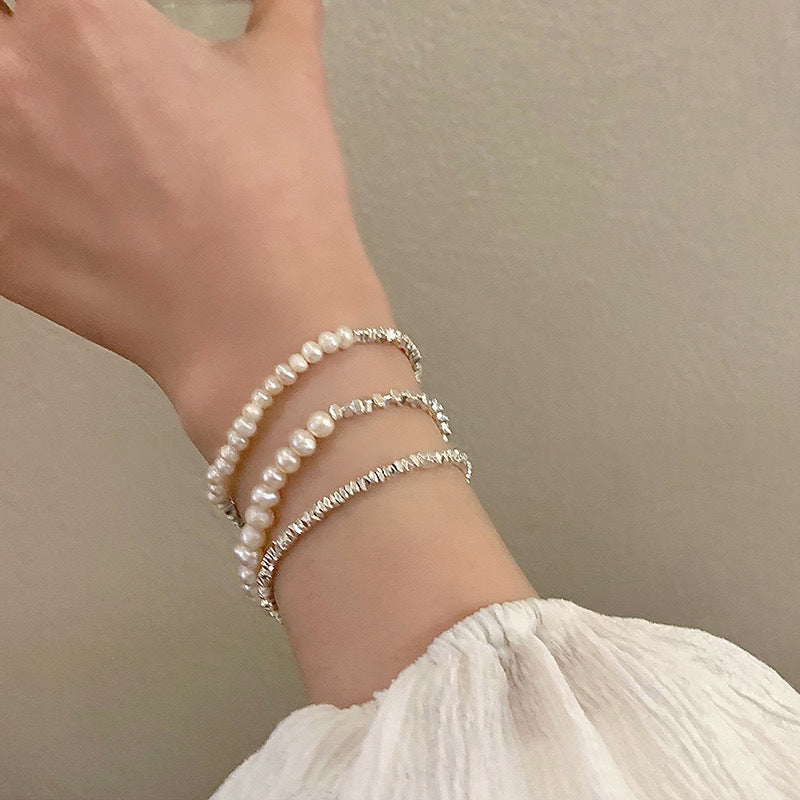 Wholesale Baroque Pearl Bracelet for Women,  Handmade Copper Jewelry Accessory,  Chic Everyday Wear