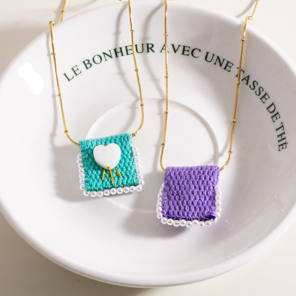 Wholesale  Handmade Bag Titanium Steel Necklace