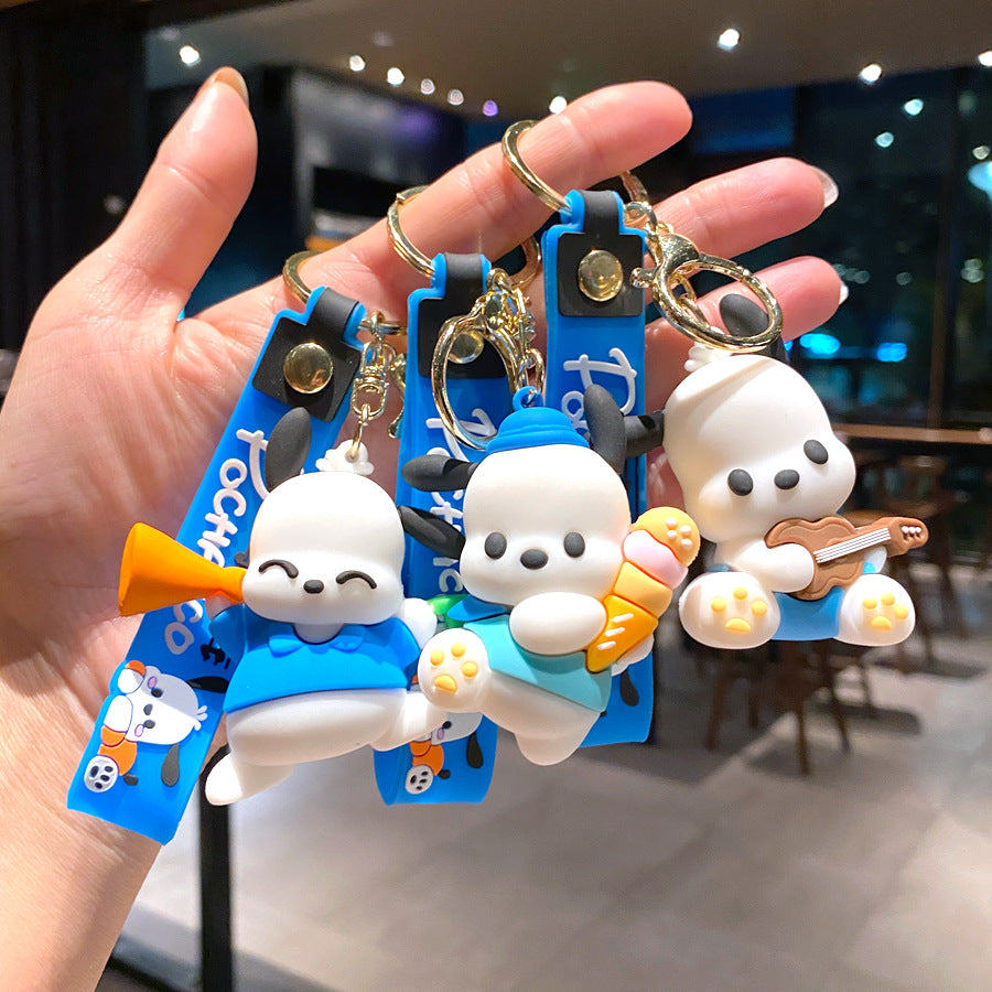 Wholesale Cartoon Puppy PVC Soft Glue Cute Keychain ACC-KC-XinShu017