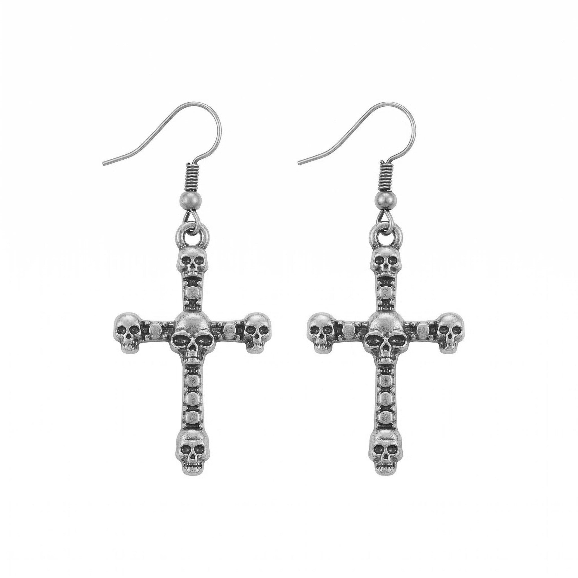 Wholesale Boutique Resale  Skull Tassel Necklace &  Earring Set - Zinc Alloy Jewelry Accessory