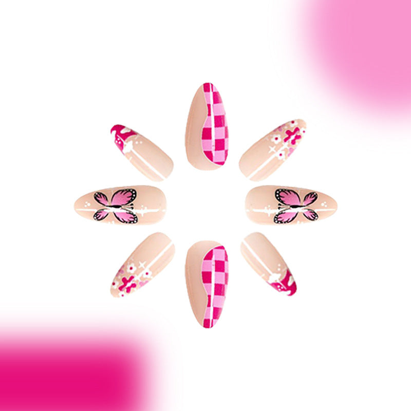 Wholesale 24 Pieces/box Nail Stickers  Flowers Cloud Butterfly Manicure Press-on Nails Kits ACC-NS-GuaiXL003