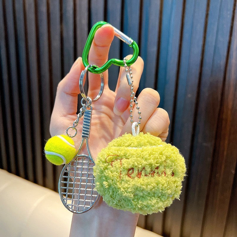 Wholesale Acrylic Tennis Tassel Keychain - Trendy Car Key Accessory for Everyday Use