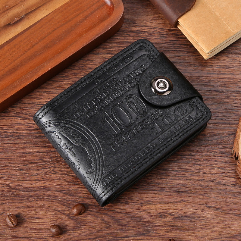 Wholesale short two-fold buckle multi-card wallet