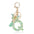 Wholesale 26 letter keychain green butterfly glue keychain