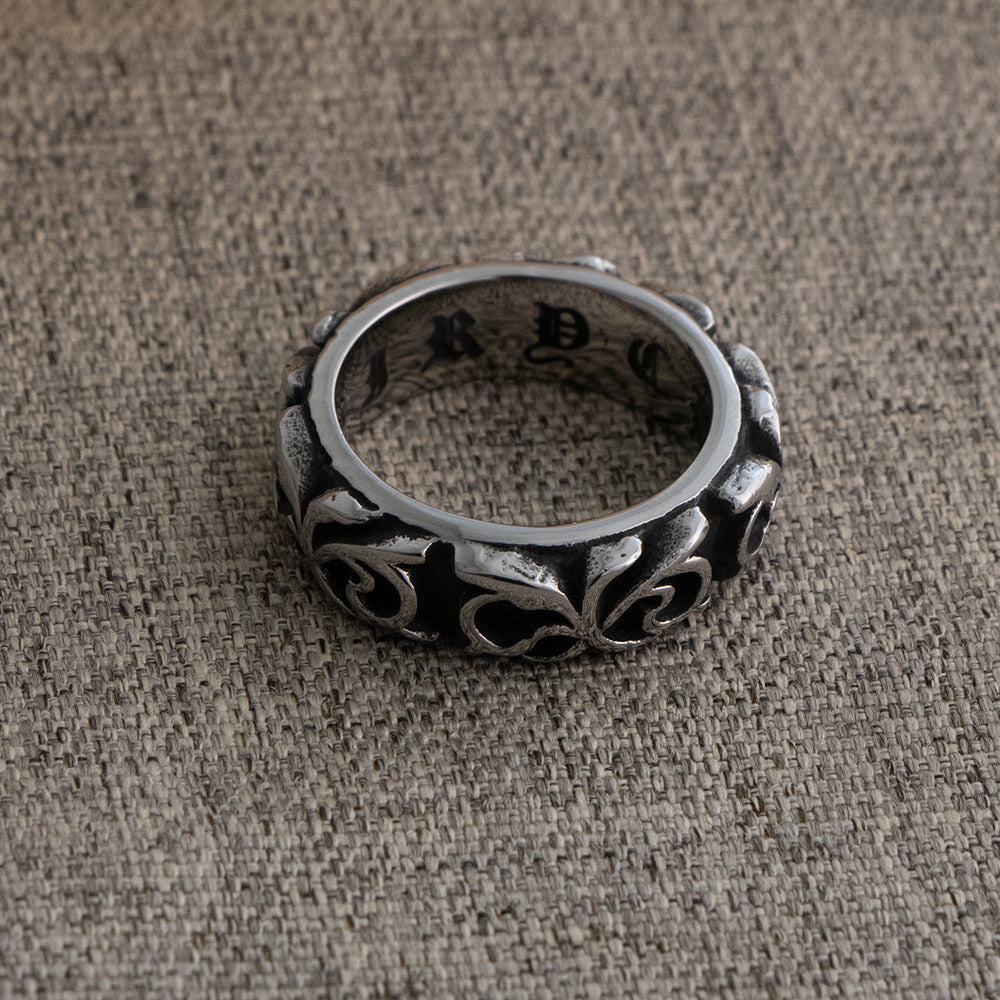 Wholesale  titanium steel jewelry classical pattern personality retro ring