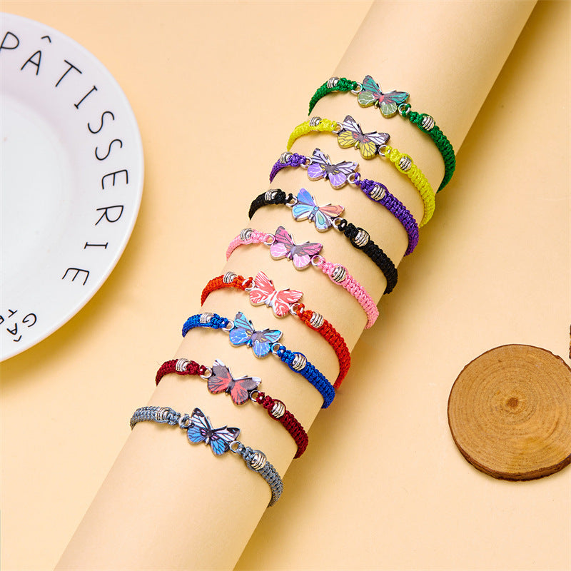 Wholesale  hand-woven couple butterfly bracelet