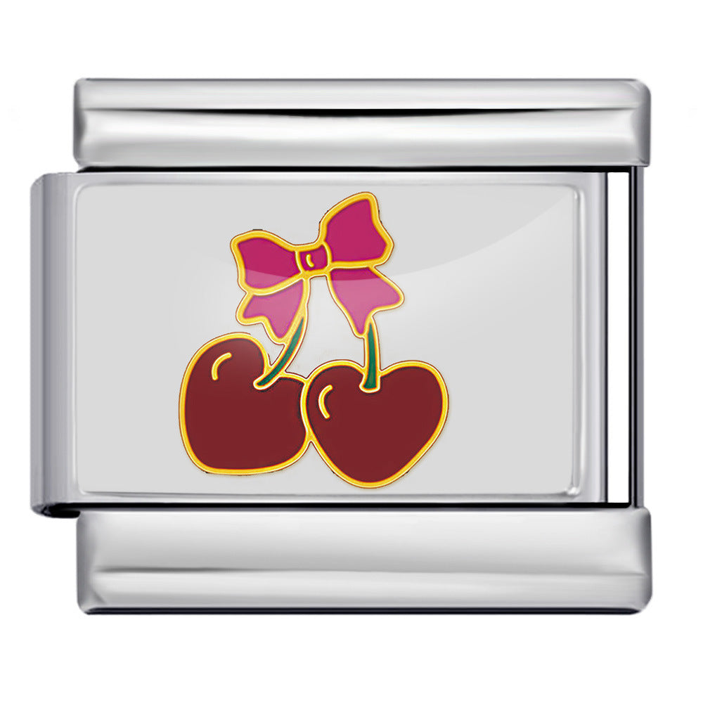 Wholesale  Italian Charm Bracelet 9mm DIY Fruit and Vegetable Series Creative Stainless Steel Composable Bracelet