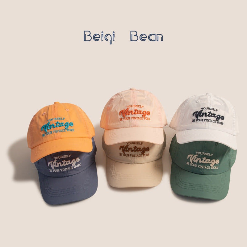 Wholesale Children's hat  thin letter embroidery quick-drying peake baseball cap