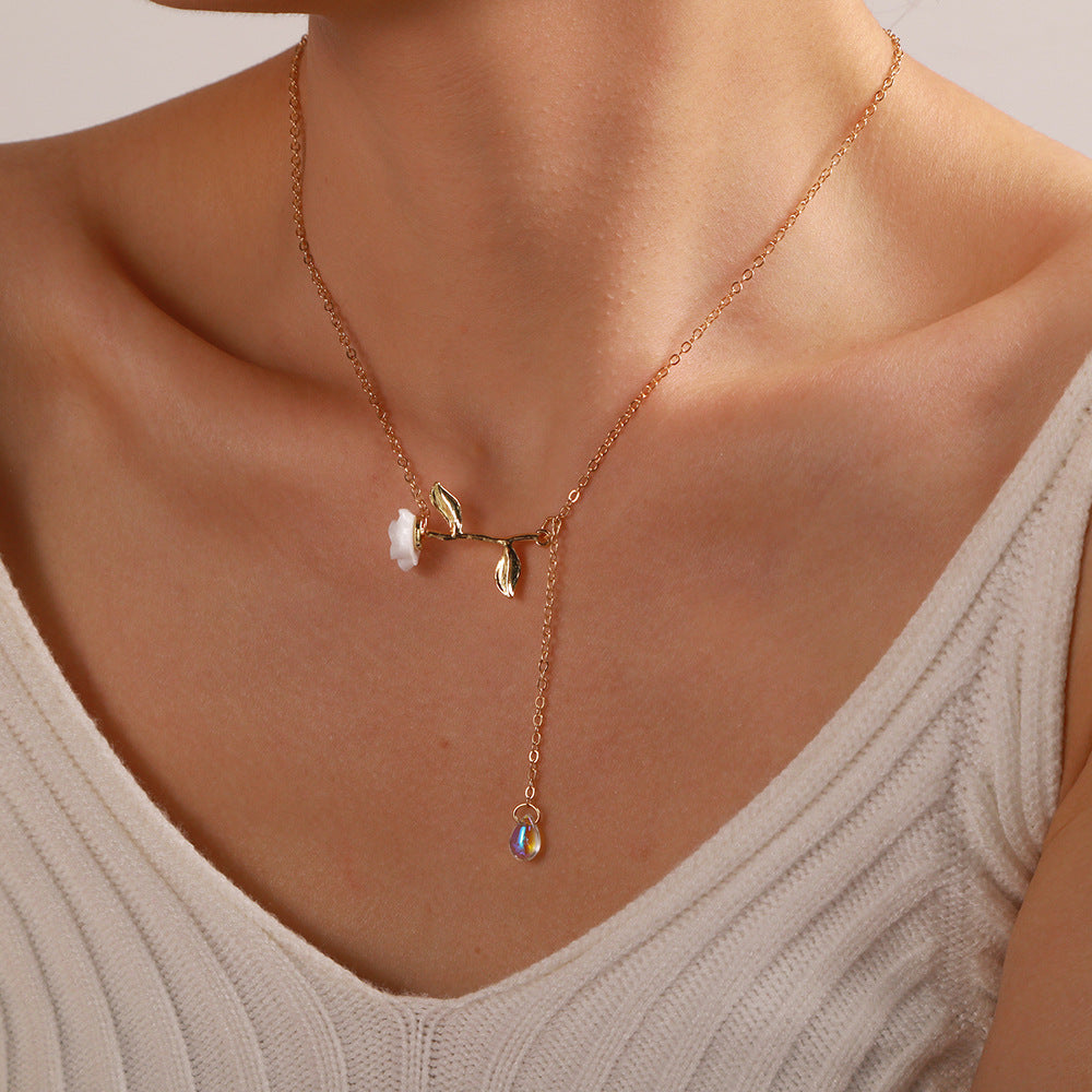 Wholesale Vintage Rose Flower Necklace Alloy Necklaces ACC-NE-ZhuJi010