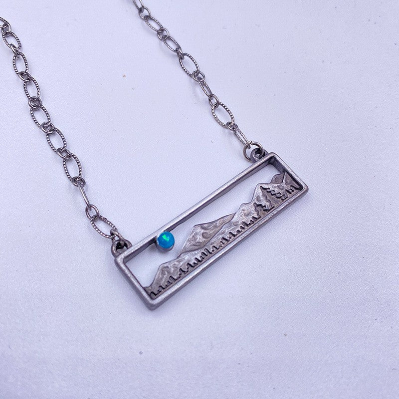 Wholesale  Simple Mountain Turquoise Necklace