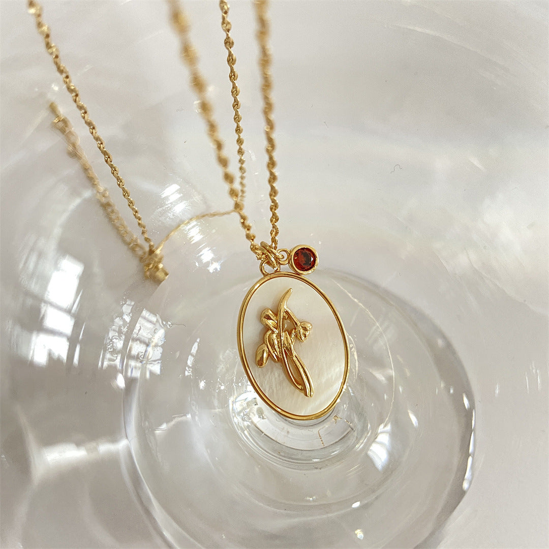 Wholesale Vintage December Flower Necklace Clavicle Chain Sweater Chain Long Necklace Choker Necklace ACC-NE-HS022