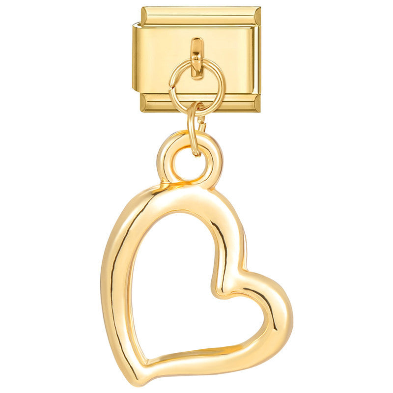 Wholesale Italian Charm Bracelet 9mm DIY Splicing Gold Pendant Titanium Steel Composable Bracelet