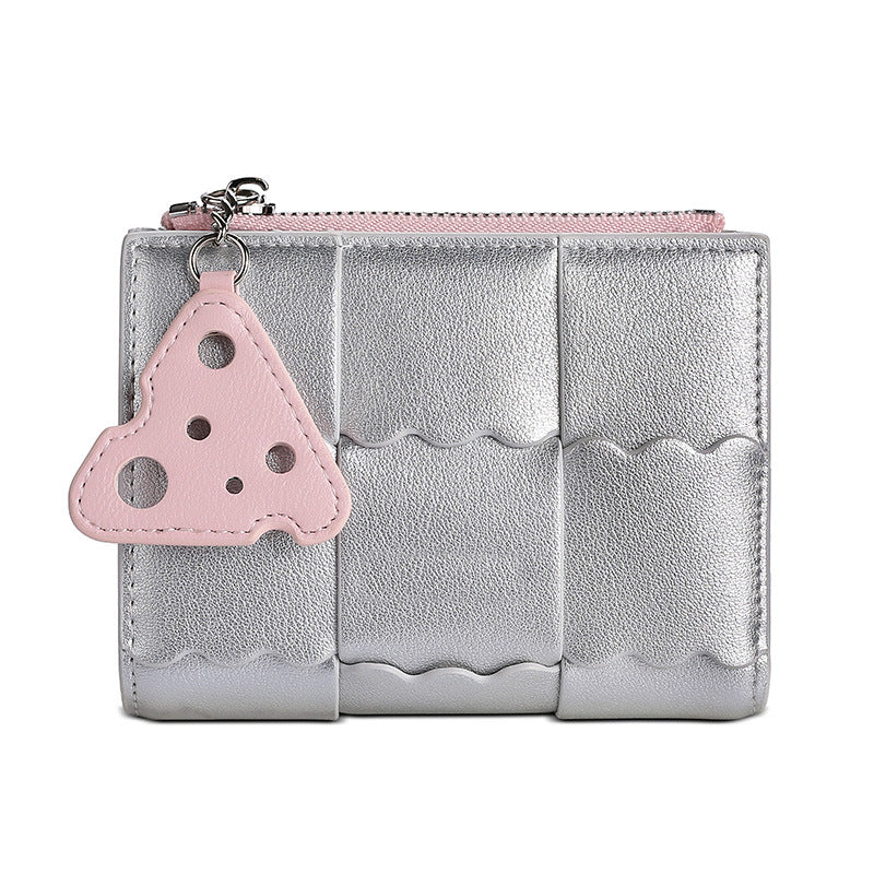 Wholesale Biscuit Braided Short Wallet