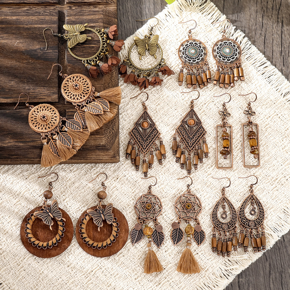 Wholesale Retro Bohemian Earrings - Chic Party Wear Jewelry Accessory