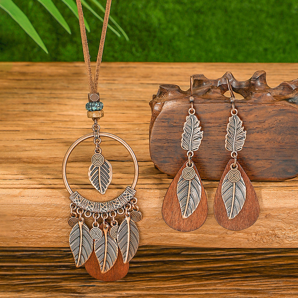 Wholesale Bohemian Retro Alloy Dream Catcher Pendant Necklace Fashion Accessory