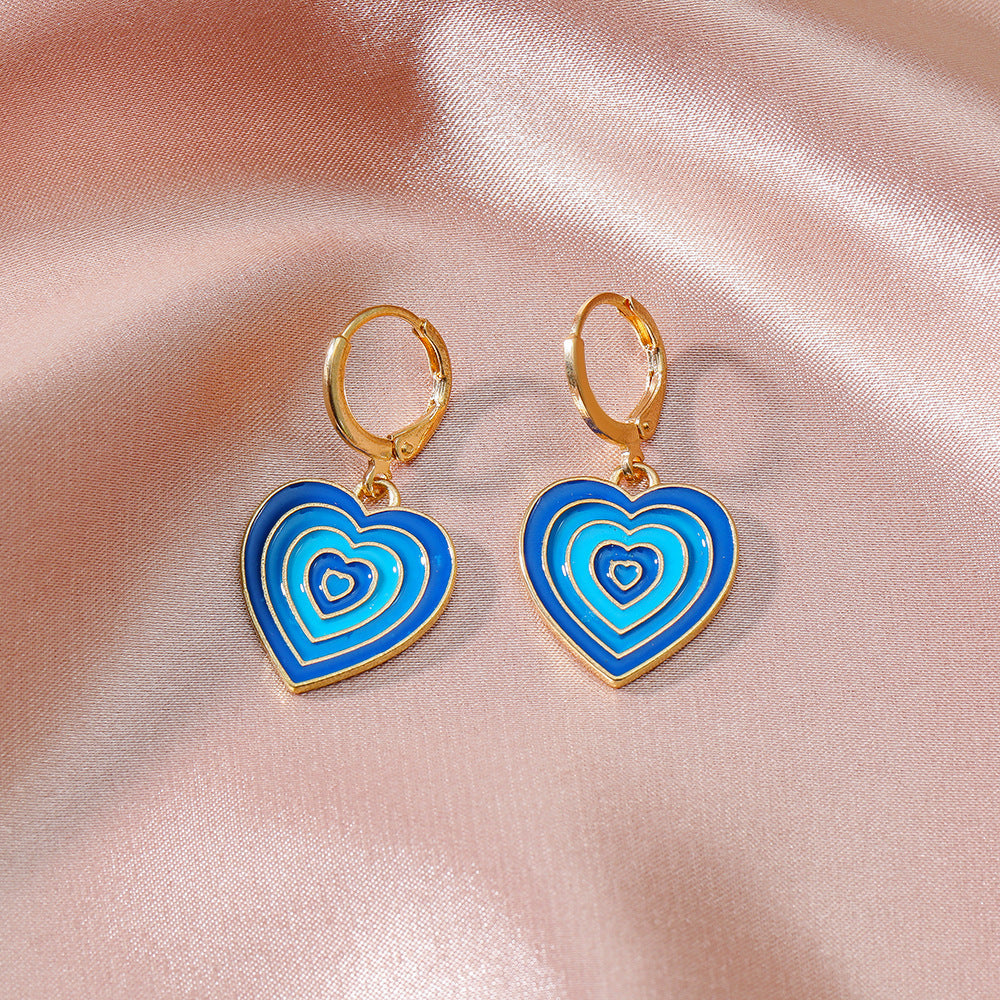 Wholesale  color drop oil C- shaped earrings