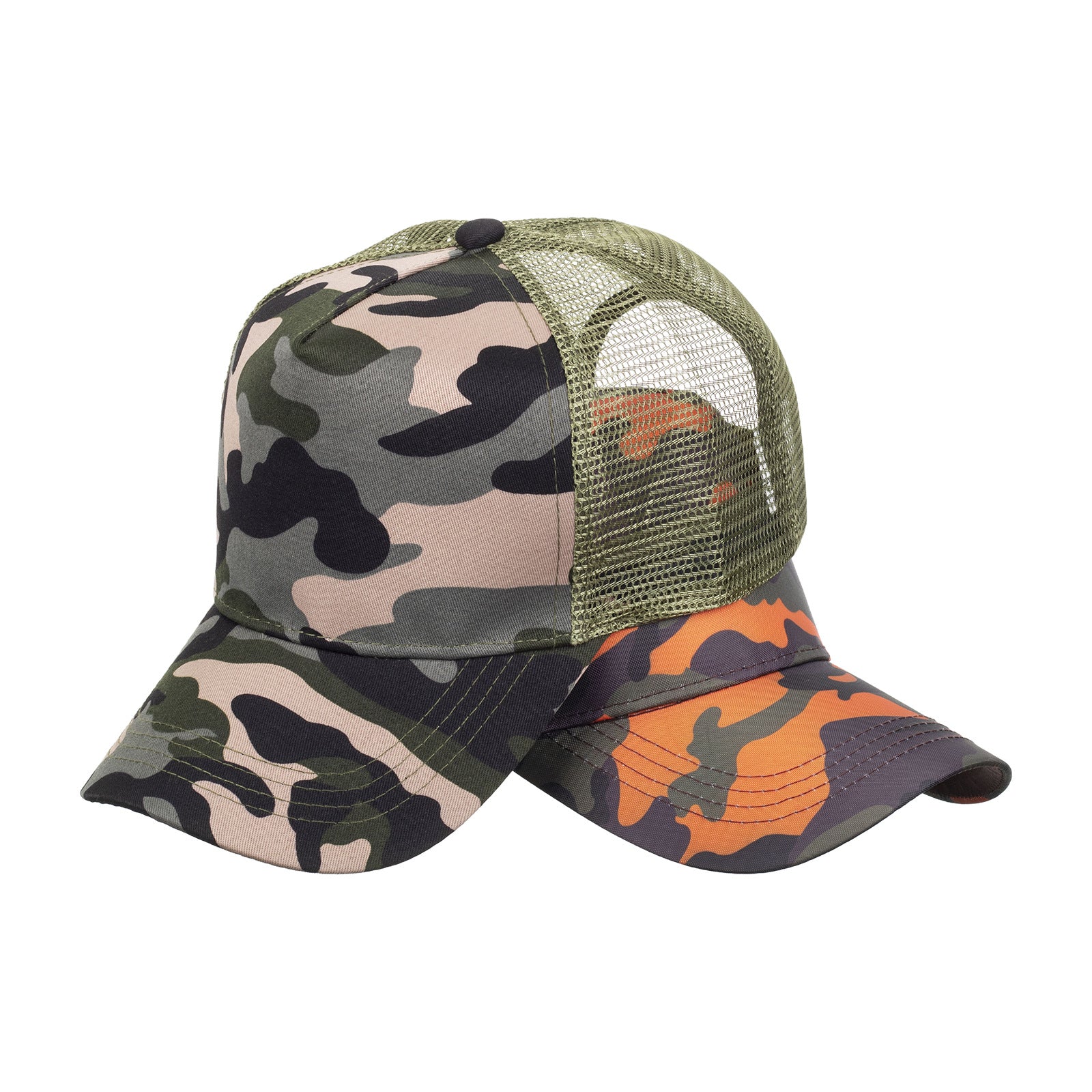 Wholesale Camouflage hard top breathable baseball cap